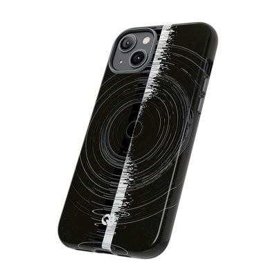 Black Tough Phone Case for iPhone - Obsidian Orbital Signal