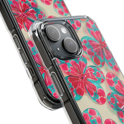 Lucite Jelly Bloom · Clear Impact Magnetic Phone Case for iPhone · Pink