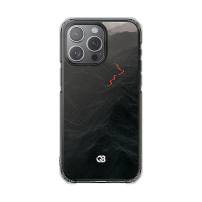 Crimson Ridge Pass · Clear Impact Magnetic Phone Case for iPhone ·  Black