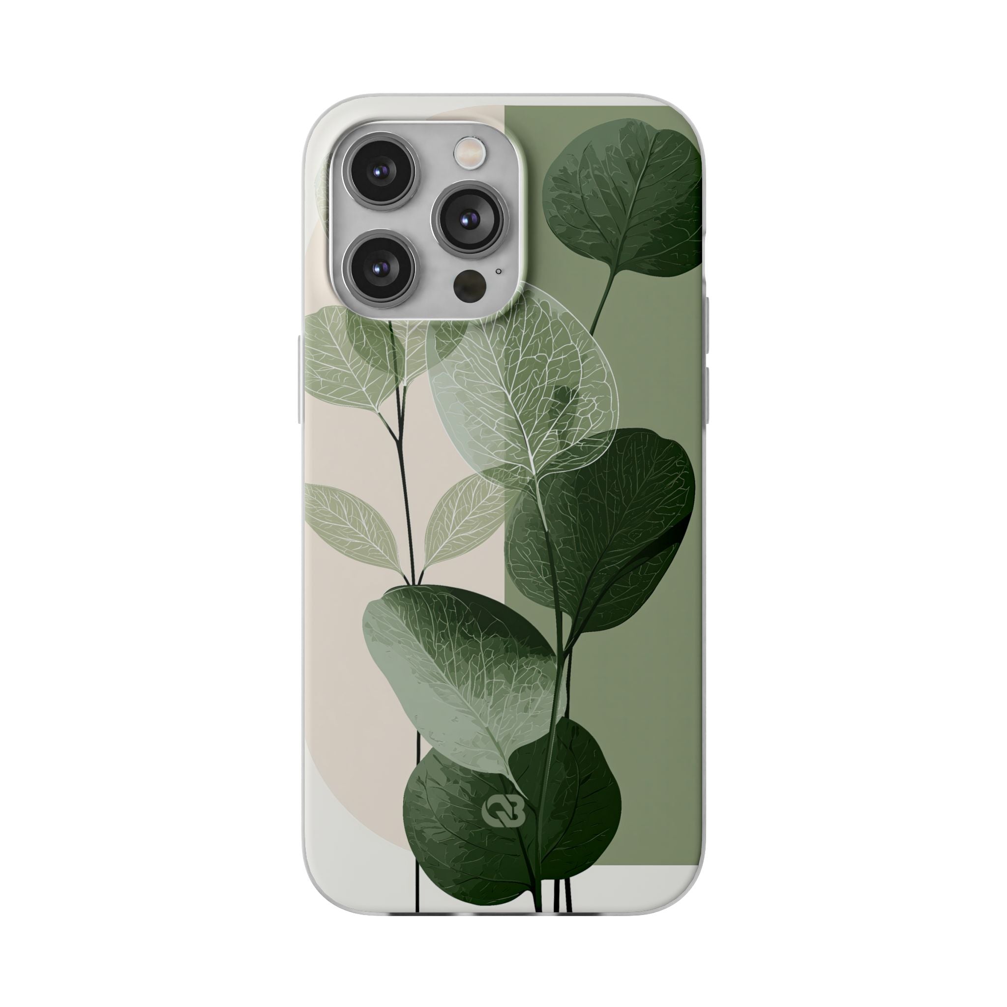 Green Lite Phone Case for iPhone - Sage Leaf Skeletals