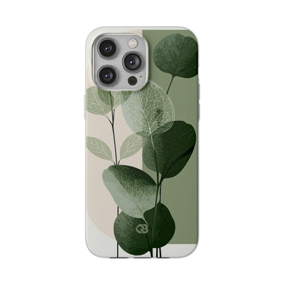 Green Lite Phone Case for iPhone - Sage Leaf Skeletals