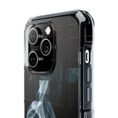 Black Impact MagSafe Phone Case for iPhone - Arctic Vapor Grid