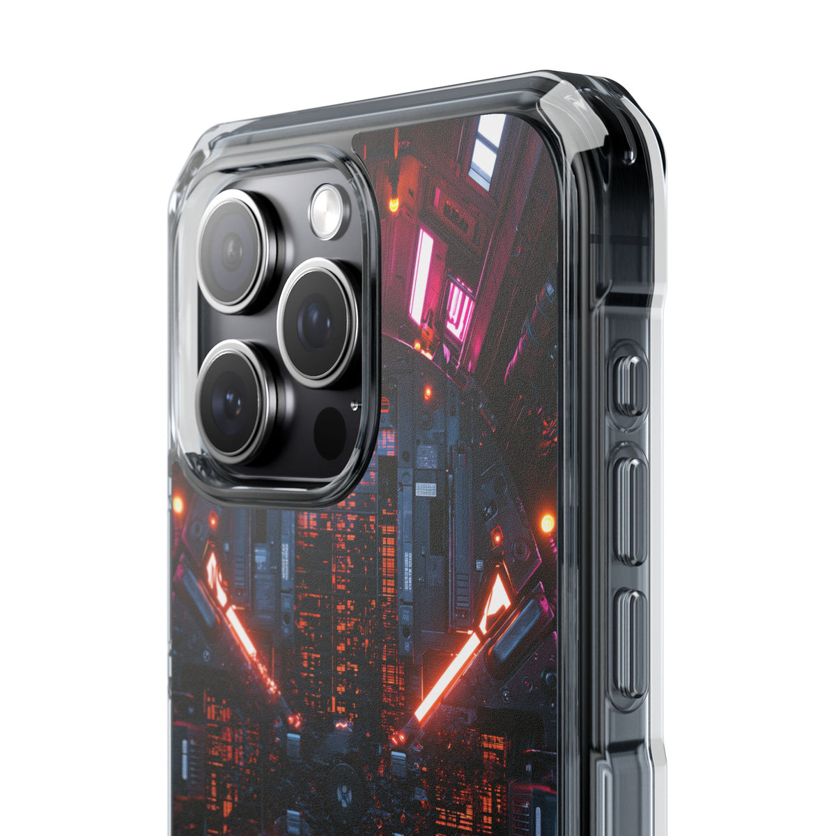 Cybernetic Reactor Core · Clear Impact Magnetic Phone Case for iPhone · Black