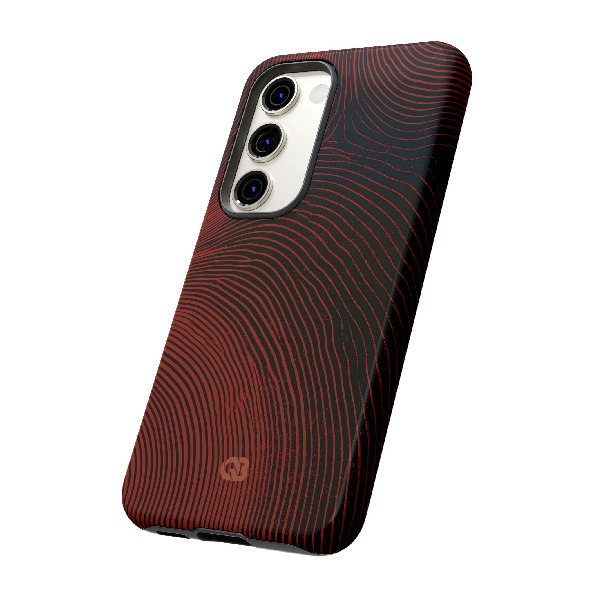 Red Tough Phone Case for Samsung - Terracotta Nerve Map
