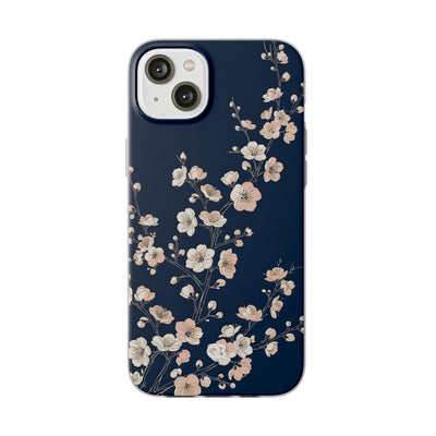 Midnight Plum Blossom · Lite Phone Case for iPhone ·  Blue