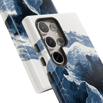 Fjord Summit Bear · Tough Phone Case for Samsung · Blue