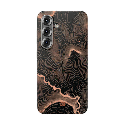 Orange Lite Phone Case for Samsung - Salmon Ridge Topo