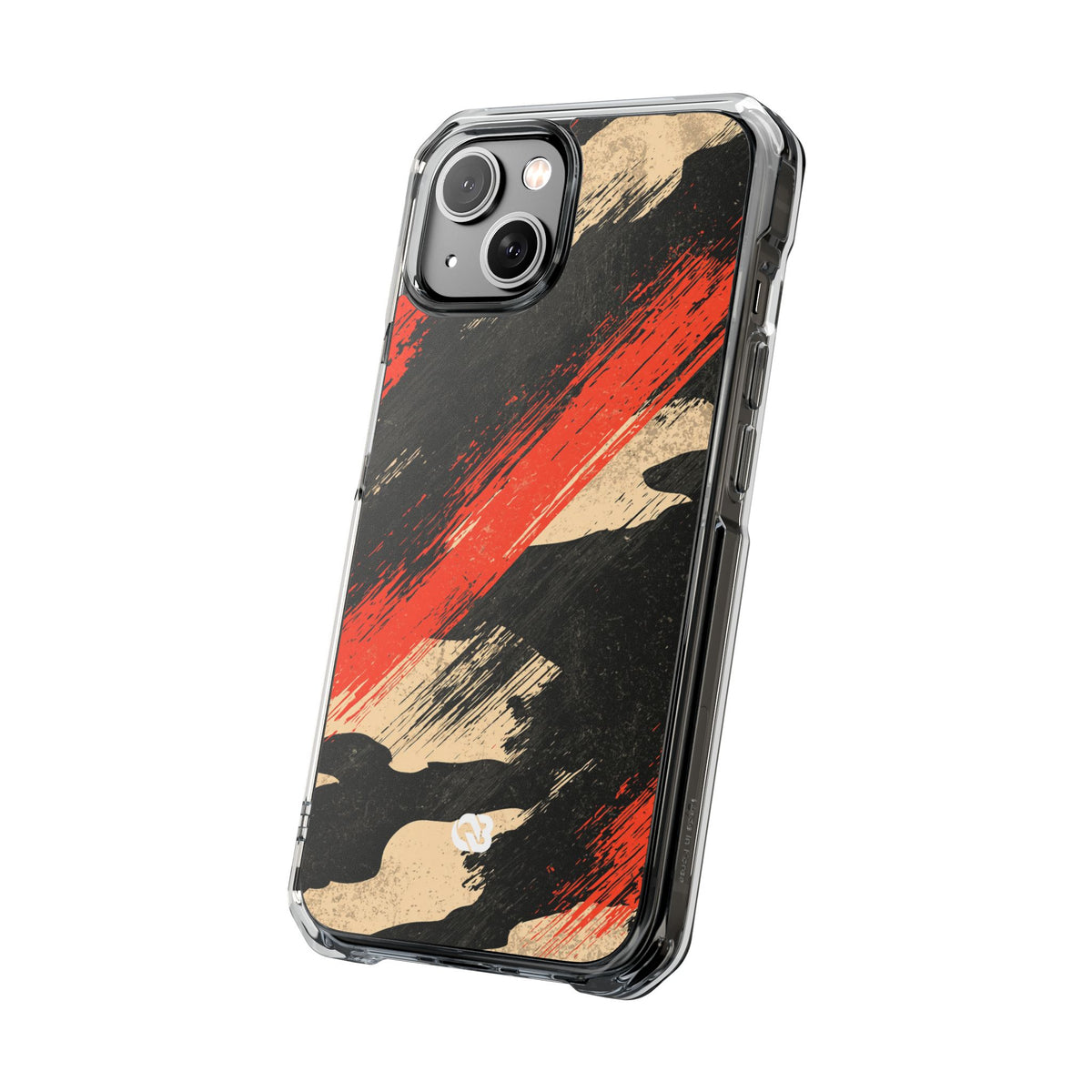 Urban Slash Camo · Clear Impact Magnetic Phone Case for iPhone · Black