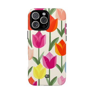 Vibrant Petal Grid · Tough+ Handyhülle für iPhone · Magsafe