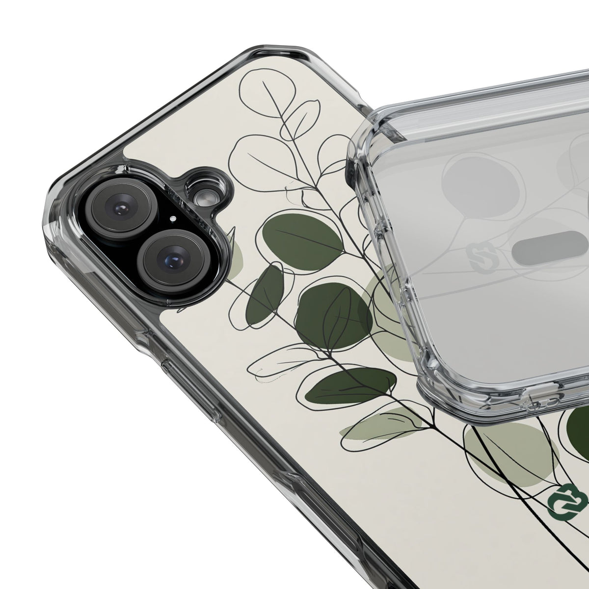 Eucalyptus Foliage Study · Clear Impact Magnetic Phone Case for iPhone ·  Green