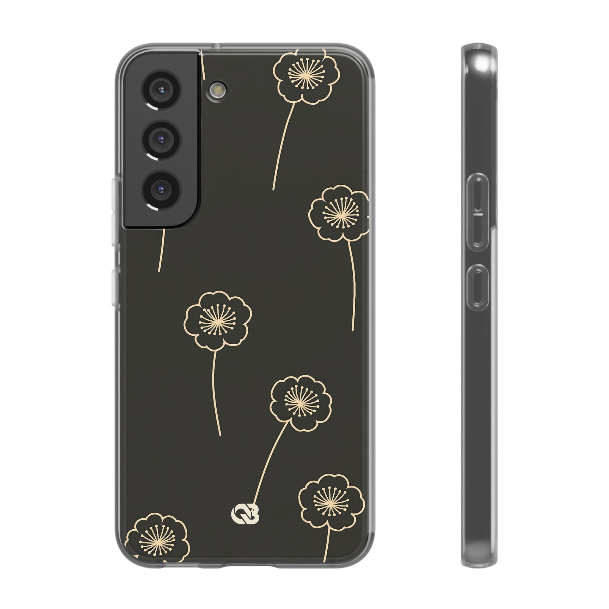 Black Lite Phone Case for Samsung - Obsidian Sand Petals