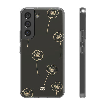 Black Lite Phone Case for Samsung - Obsidian Sand Petals