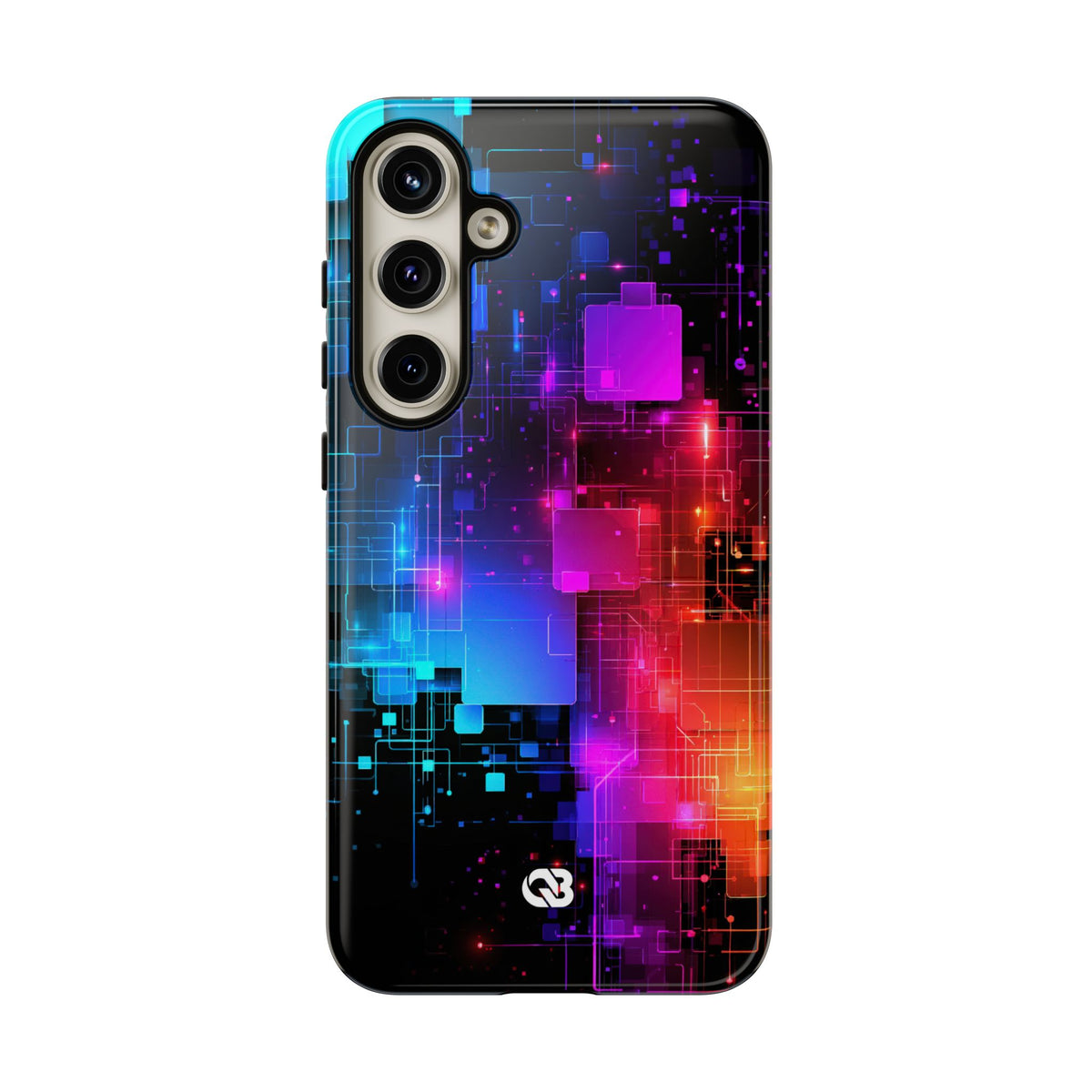 Spectral Circuit Grid · Tough Phone Case for Samsung · Black