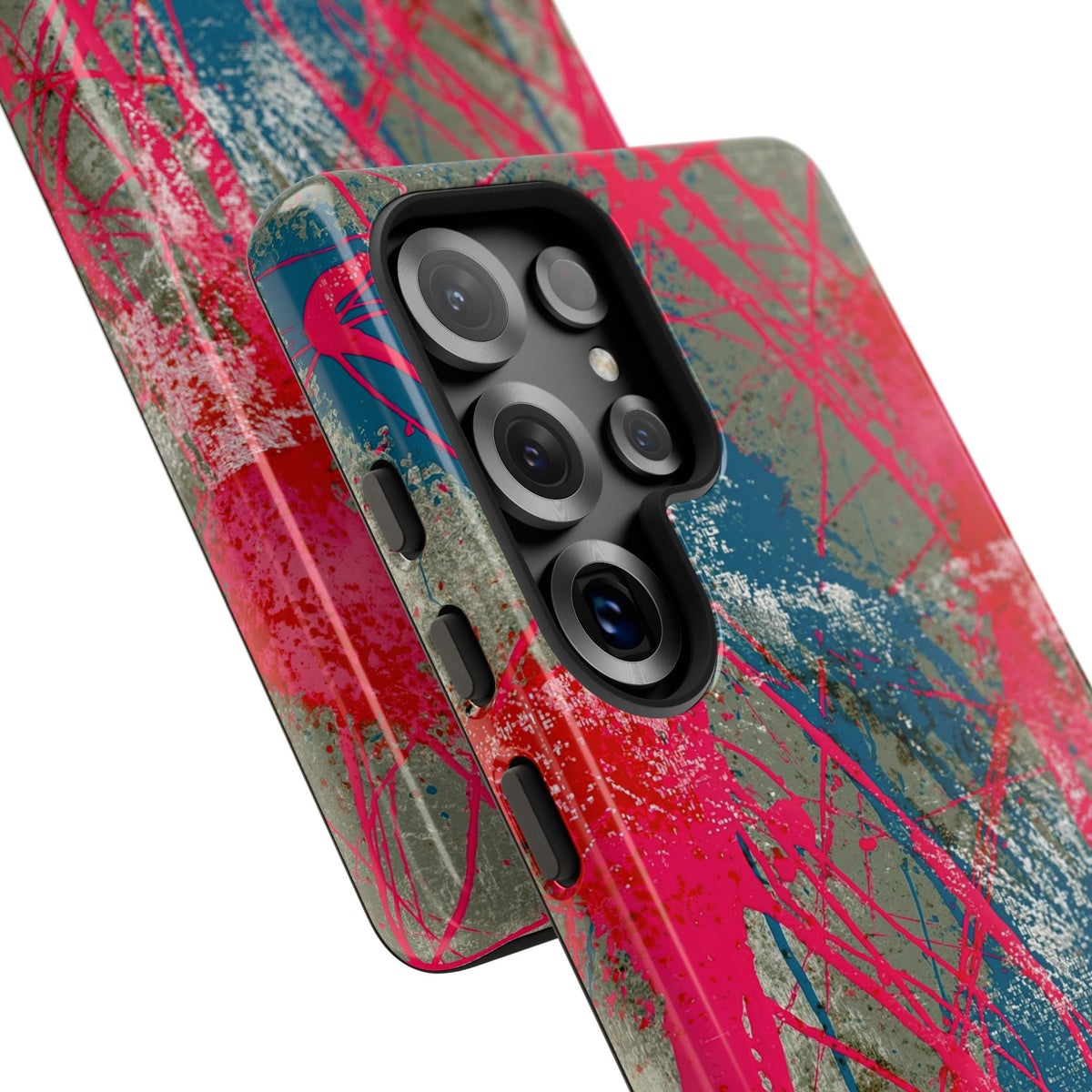 Neon Static Drip · Tough Phone Case for Samsung · Pink