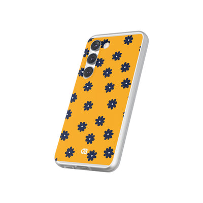 Navy Daisy Mustard · Soft Phone Case for Samsung