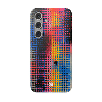Chromatic Halftone Grid · Lite Phone Case for Samsung · Blue