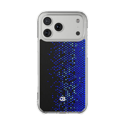 Cobalt Hex Dispersion · Clear Impact Magnetic Phone Case for iPhone · Blue