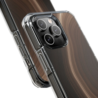 Umber Strata · Clear Impact Magnetic Phone Case for iPhone · Brown