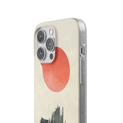 Crimson Sun Strokes · Soft Phone Case for iPhone