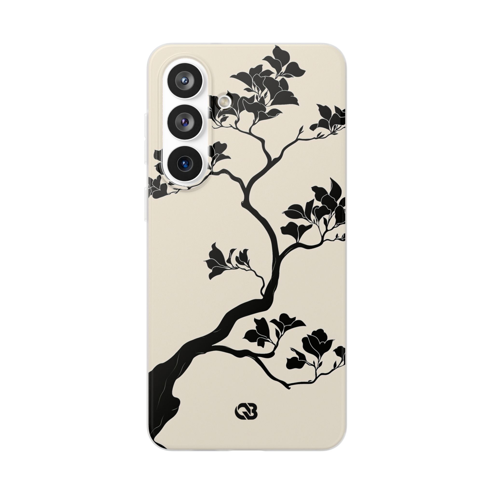 Beige Lite Phone Case for Samsung - Obsidian Bonsai Silhouette