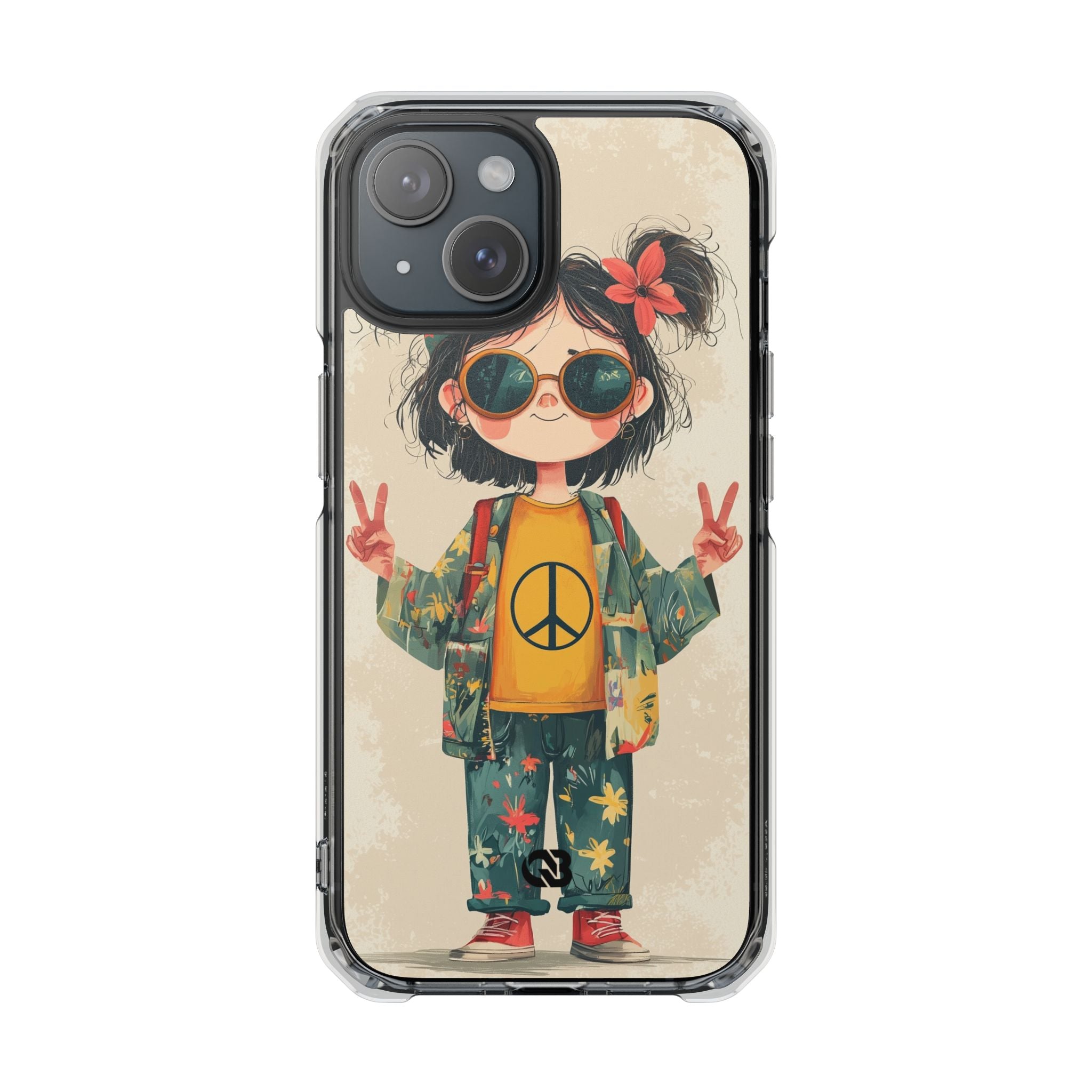 Retro Peace Girl · Impact Phone Case for iPhone · Magsafe