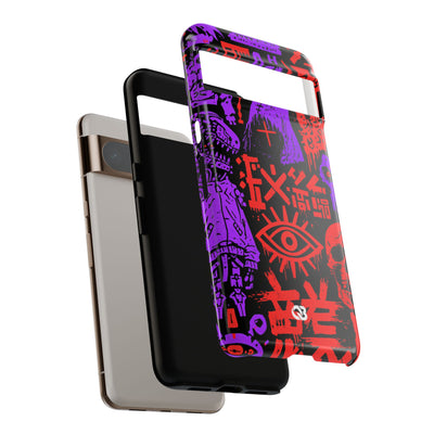 Underground Cyber Glyphs · Tough Phone Case for Pixel ·  Black