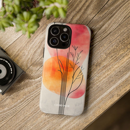 Curved Stem Sunset iPhone 16 Pro Max Case - Tough