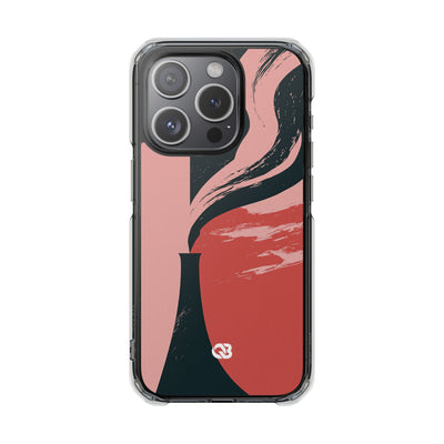 Pink Impact MagSafe Phone Case for iPhone - Cinder Rose Plume