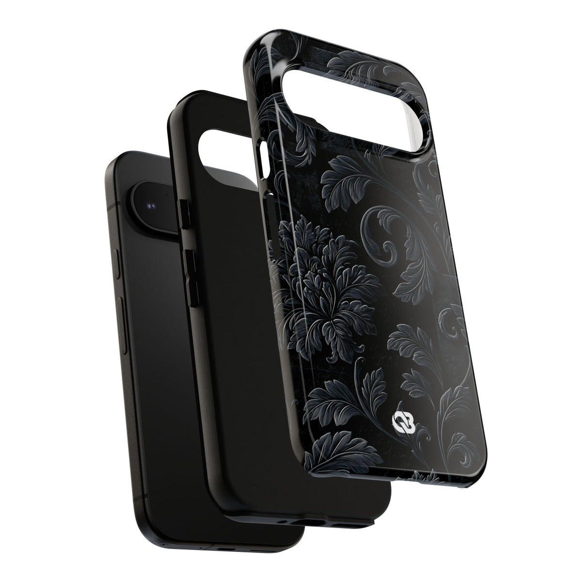 Obsidian Damask · Tough Phone Case for Pixel ·  Black