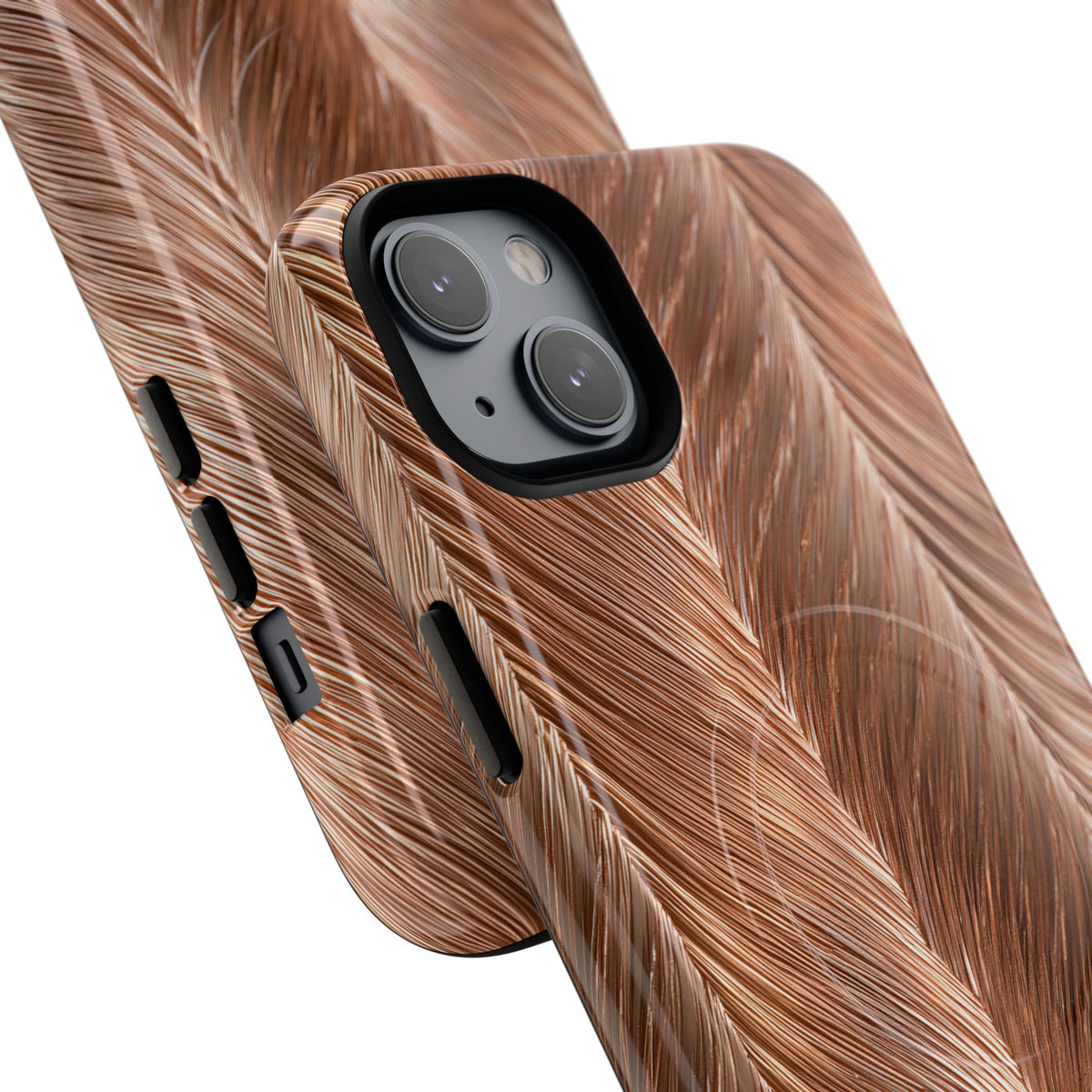 Rose Gold Weave · Tough 2.0 Magnetic Phone Case for iPhone · Brown