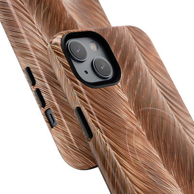 Rose Gold Weave · Tough 2.0 Magnetic Phone Case for iPhone · Brown