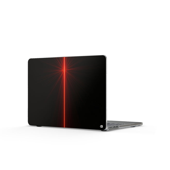 Crimson Zenith · Clear Hard Case for MacBook · Red