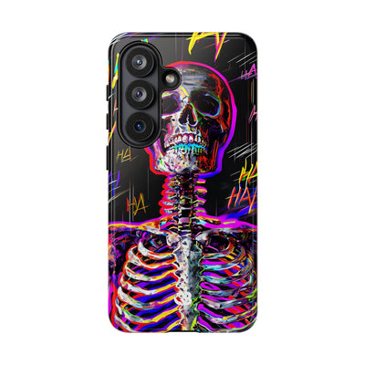 Neon Glitch Skeleton · Tough Handyhülle für Samsung