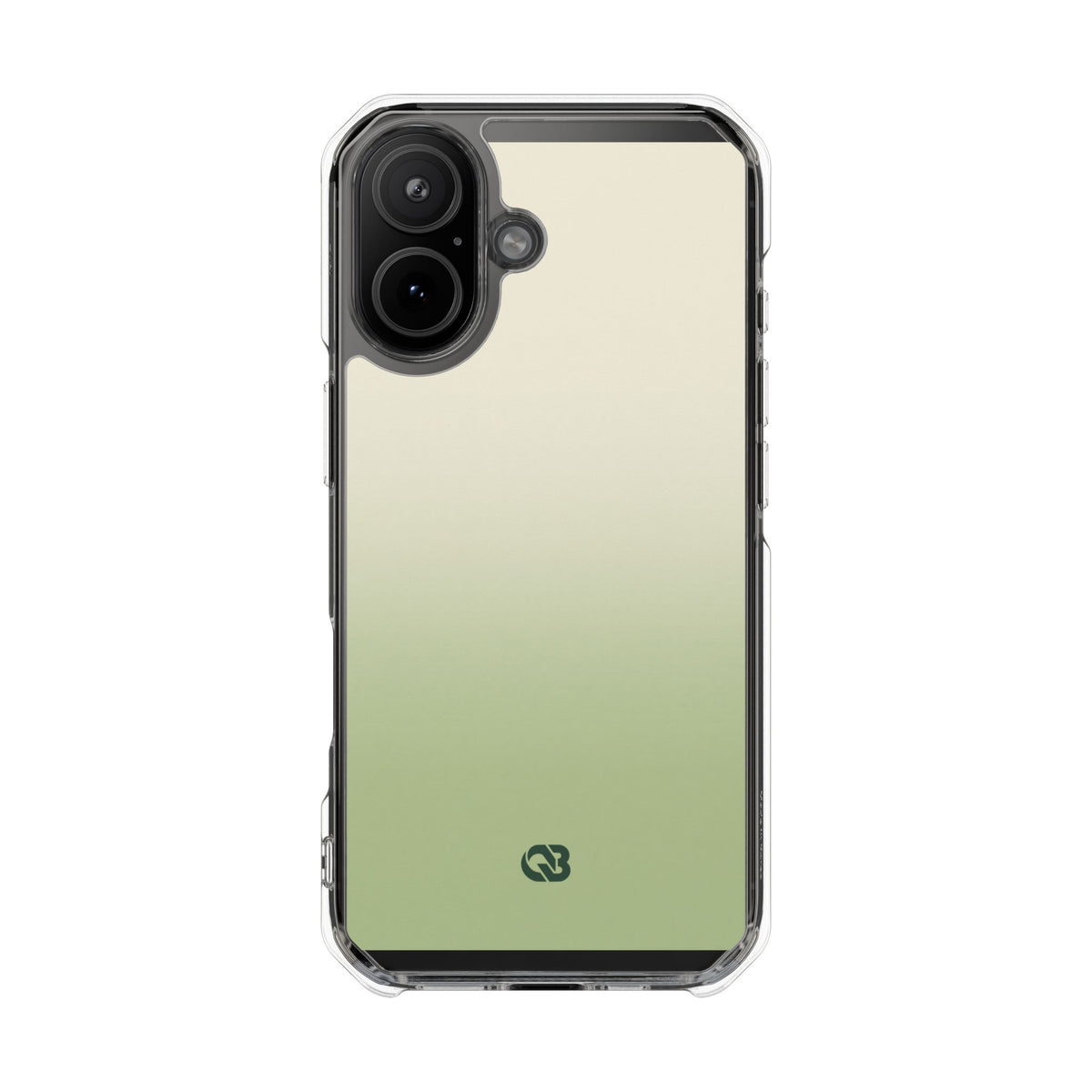 Muted Sage Ombre · Clear Impact Magnetic Phone Case for iPhone · Green