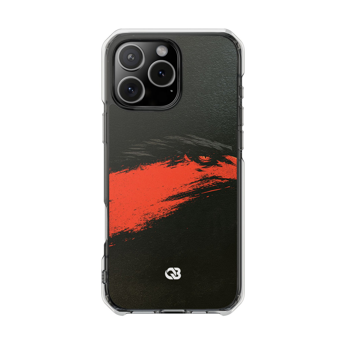 Crimson Raptor Noir · Clear Impact Magnetic Phone Case for iPhone ·  Black