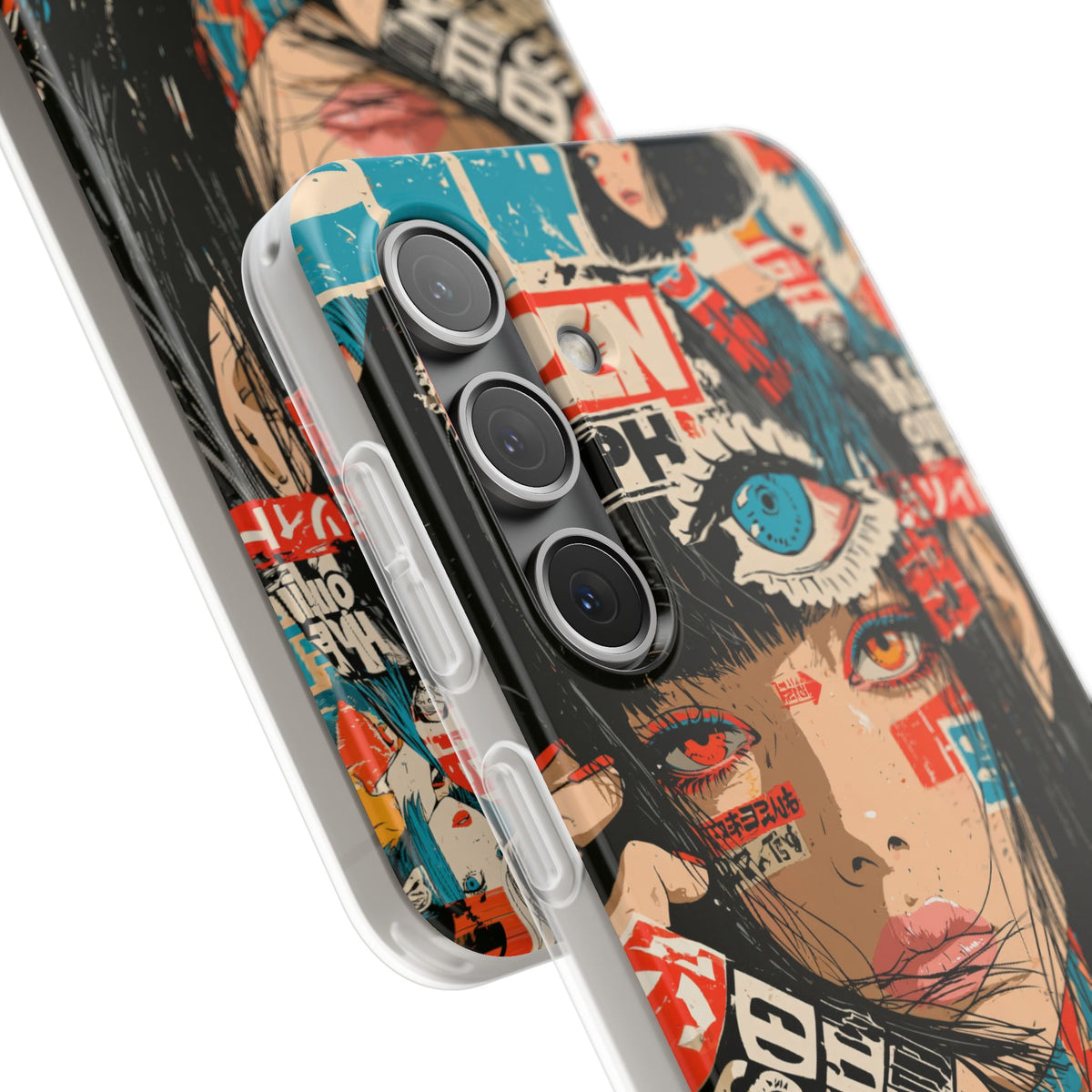 Shibuya Street Collage · Lite Phone Case for Samsung · Red
