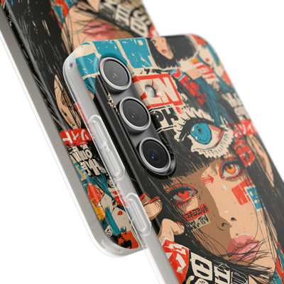 Shibuya Street Collage · Lite Phone Case for Samsung · Red