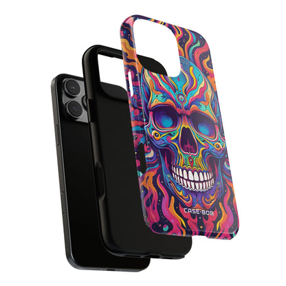 Flaming Skull iPhone 16 Pro Max Skal - Tough