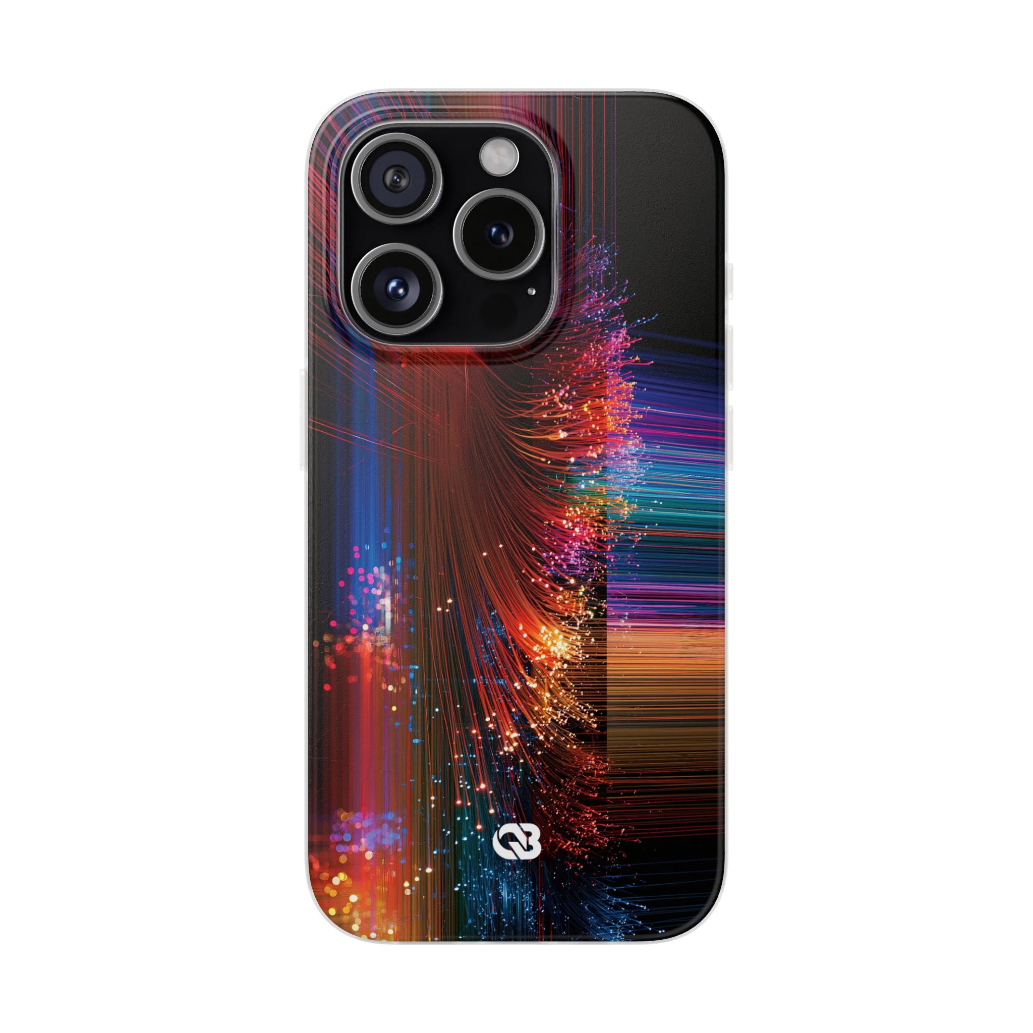 Black Lite Phone Case for iPhone - Cyber Optic Streak