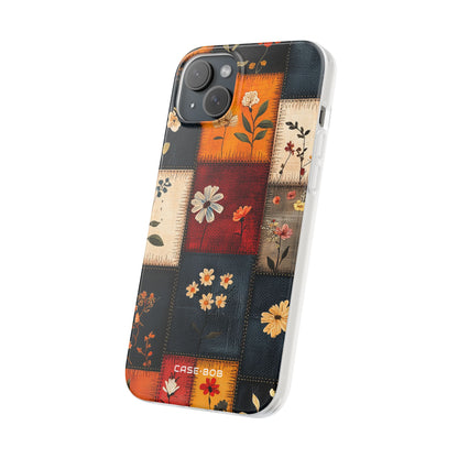 Patchwork Blooms iPhone 15 Plus Cover - Blød