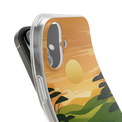 Verdant Horizon Sun · Soft Phone Case for iPhone