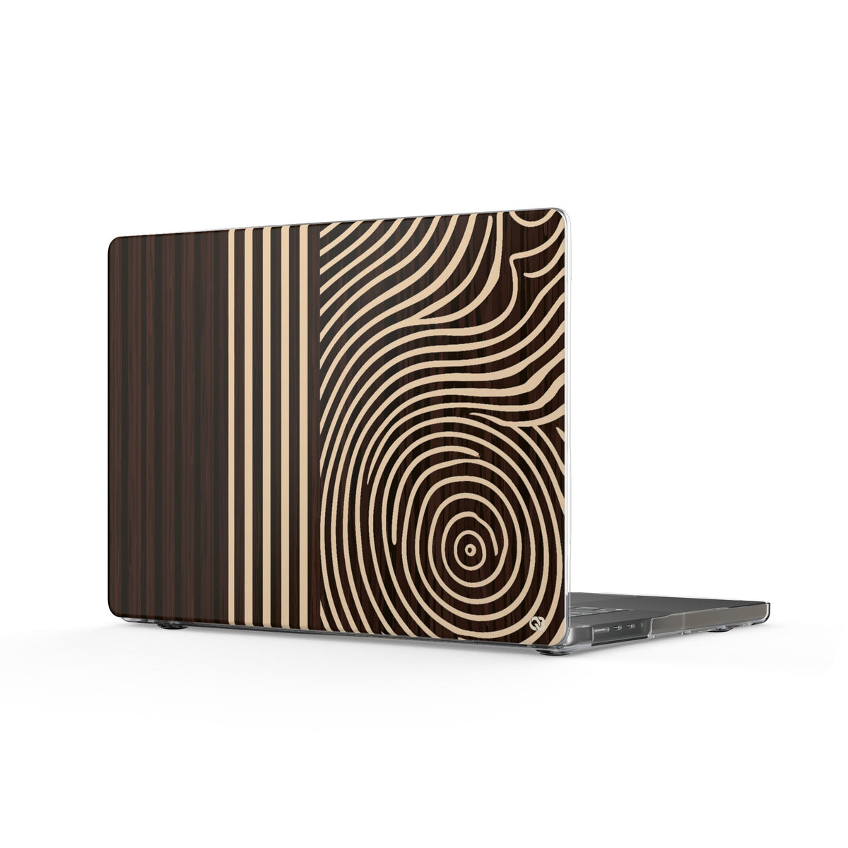 Timber Ring Contour · Clear Hard Case for MacBook · Brown