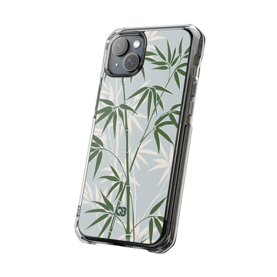 Serene Bamboo · Clear Impact Magnetic Phone Case for iPhone ·  Green
