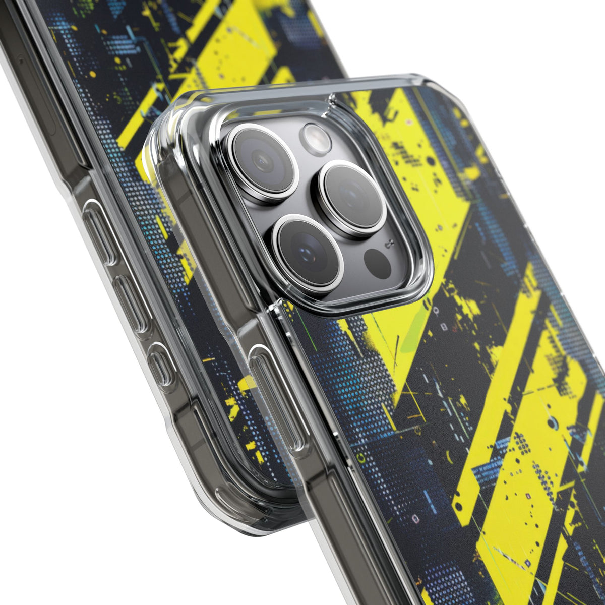 Acid Hazard · Clear Impact Magnetic Phone Case for iPhone ·  Yellow
