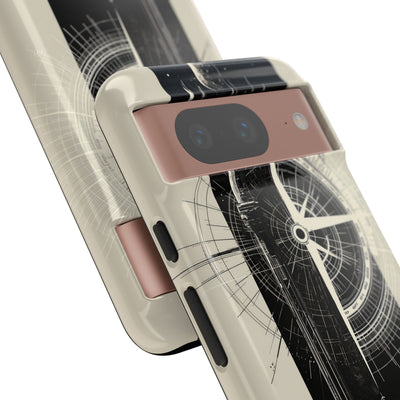 Beige Tough Phone Case for Google Pixel - Zenith Vector Spire