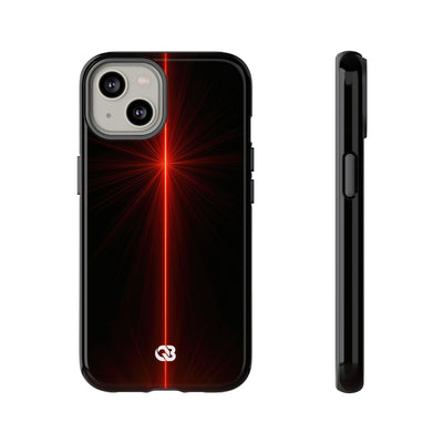 Red Tough Phone Case for iPhone - Crimson Flare Vector