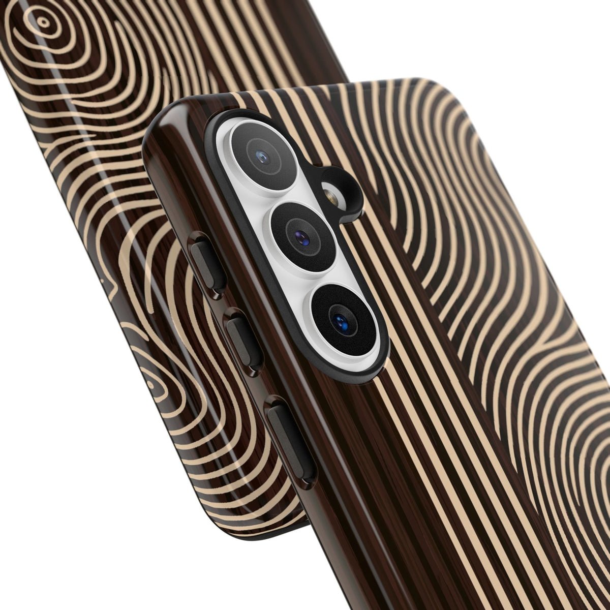 Timber Ring Contour · Tough Phone Case for Samsung · Brown