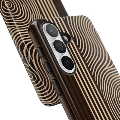 Timber Ring Contour · Tough Phone Case for Samsung · Brown
