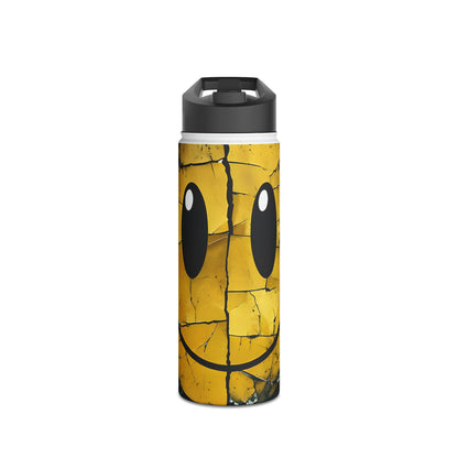Knust Smiley - Rustfrit Stål Vandflaske