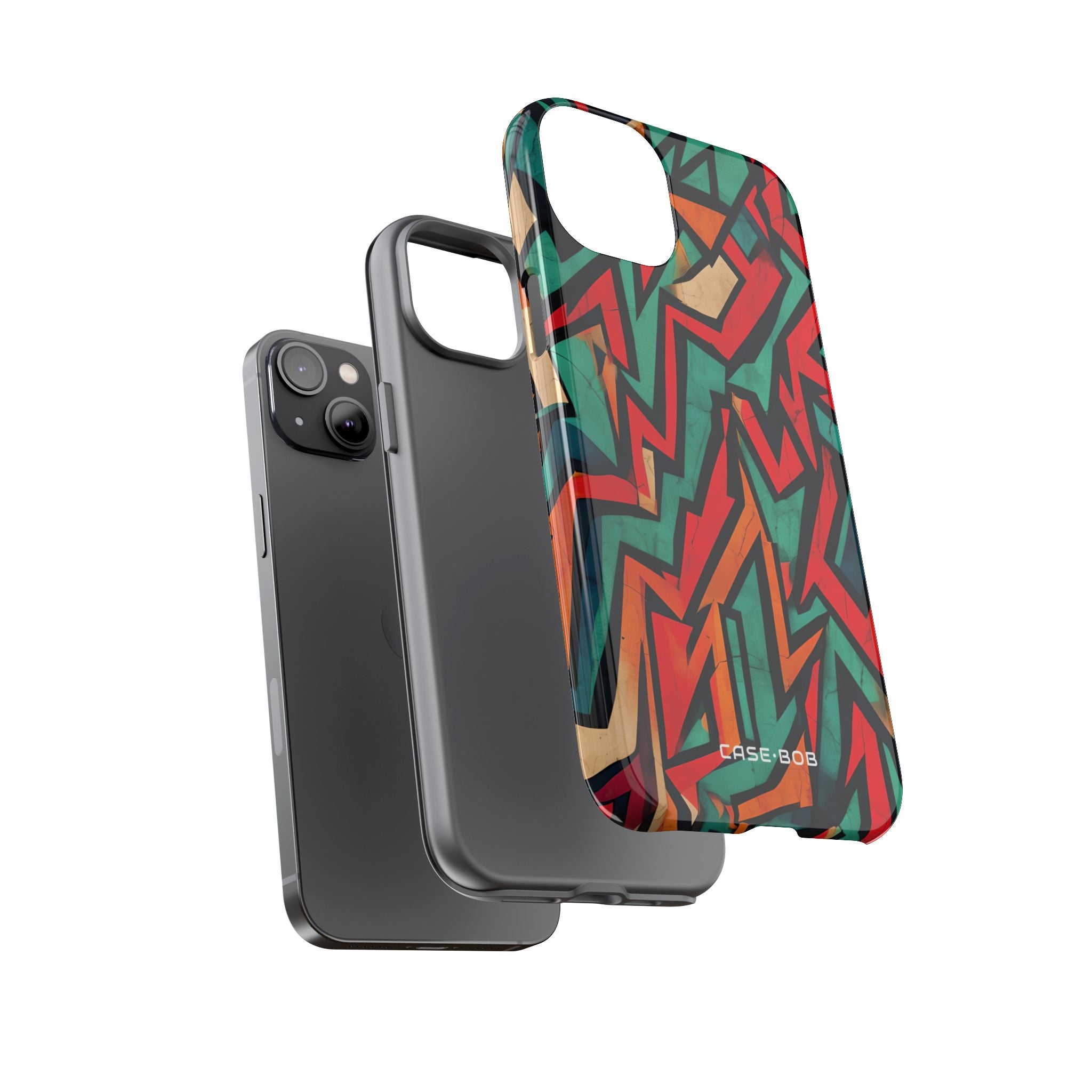 Crimson Zigzag iPhone 14 Plus Case - Tough